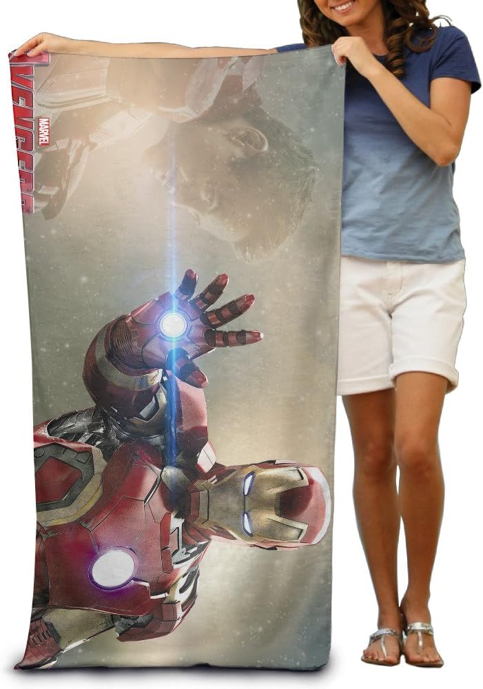 Adult Iron Man Absorbent Quick Dry Pool Bath Travel Beach Towel Blank Blanket Extra Large Long 80cm130cm 31.5in51.2in