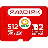 SANDISK 512GB microSD Express Card for Nintendo Switch 2 | Officially Licensed, Up to 880 MB/s Read Speeds, Up to 650MB/s Write Speeds, U3, C10- SDSQXFN-512G-GR6ZN