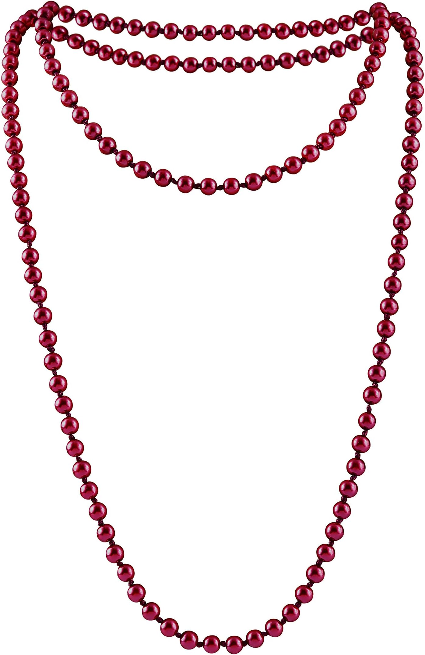 Radtengle 1920s Faux Long Pearl Necklace Costume Jewelry Flapper Beads Cluster Pearl Necklace Gatsby Accessories for Women