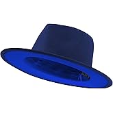jingsha Fedora Hats for Men & Women Wide Brim Fedora Felt Panama Hat Men's Dress Hats with Belt Buckle