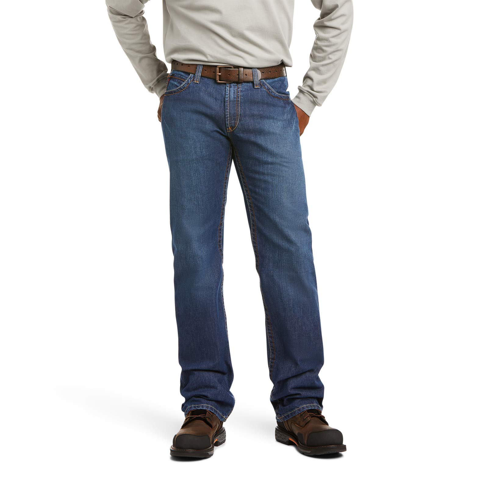 Photo 1 of Ariat Men's Flame Resistant M4 Low Rise Boot Cut Jean, Flint, 35W x 32L