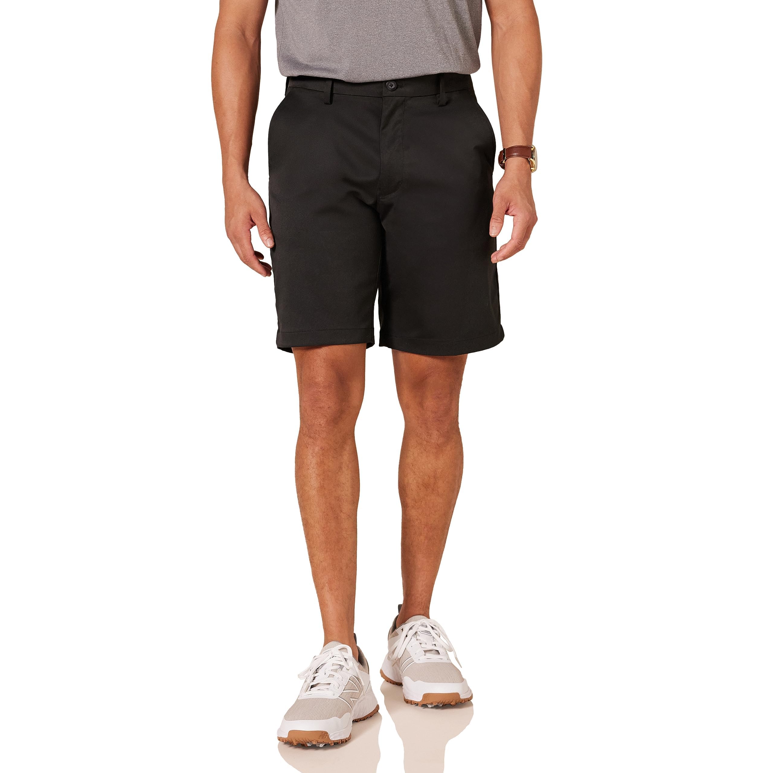 Photo 1 of Amazon Essentials Men's Classic-Fit Stretch Golf Short (Available in Big & Tall), Black, 42