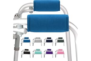 supregear Walker Grips (2 Pack), Soft Padded Hand Covers, Non-Slip Comfortable Cushion Padding for Folding Walker Handle, Moisture Wicking Mobility Accessory