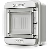 QILIPSU 6 Way DIN Rail Circuit Breaker Box UL94-V0 PC/ABS IP65 Waterproof Distribution Enclosure with Longer Bus Bars for Indoor Outdoor and Solar Use