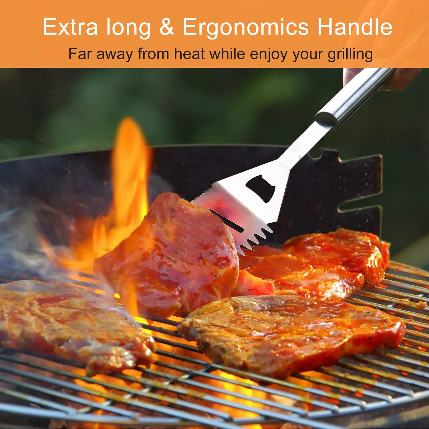 Anpro Grilling Accessories BBQ Tools Set, 21 PCS Stainless Steel Grill Kit with Case, Great Barbecue Utensil Tool for Men, Women, Dad : Garden & Outdoor