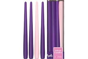 Hyoola Advent Candles Set of 4 - Made in Europe Christmas Advent Candle Set - 12 inch Advent Wreath Candles