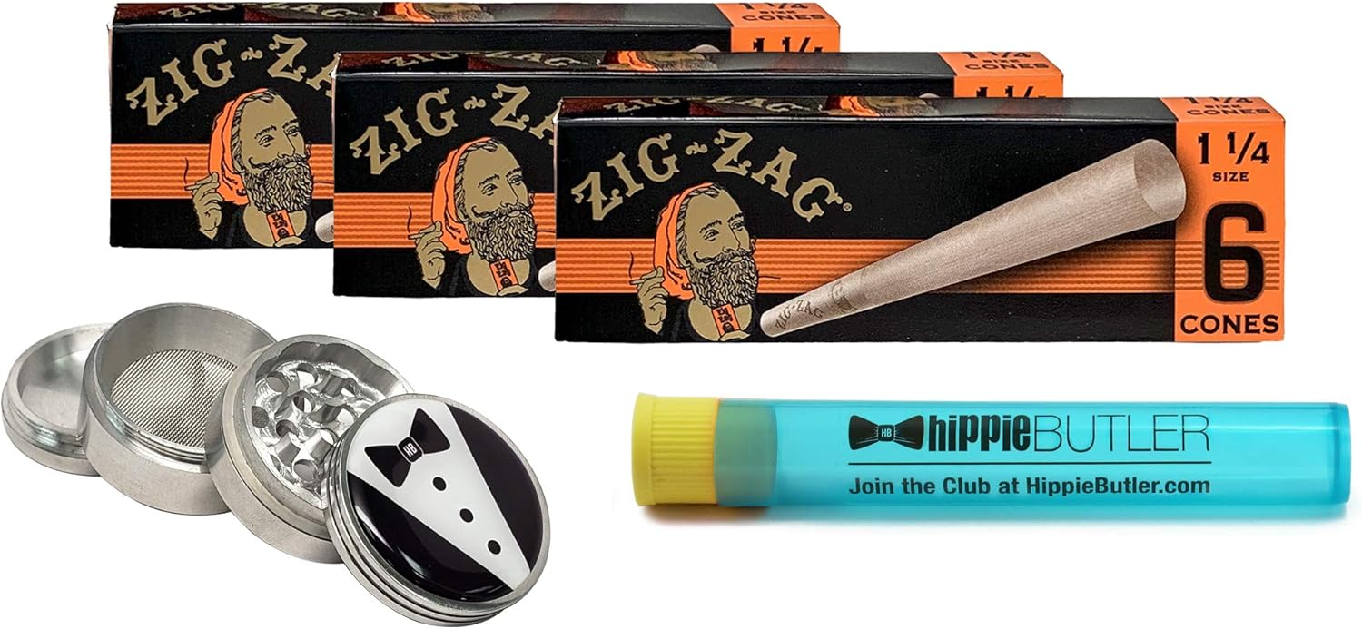 Amazon Com Zig Zag 1 1 4 Pre Rolled Cones 3 Packs Hippie Butler 42mm Herbal Grinder Hippie Butler Kewltube 5 Item Bundle Health Personal Care Amazon Com Zig Zag 1 1 4 Pre Rolled Cones 3 Packs Hippie Butler 42mm Herbal Grinder Hippie Butler Kewltube 5 Item Bundle Health Personal Care