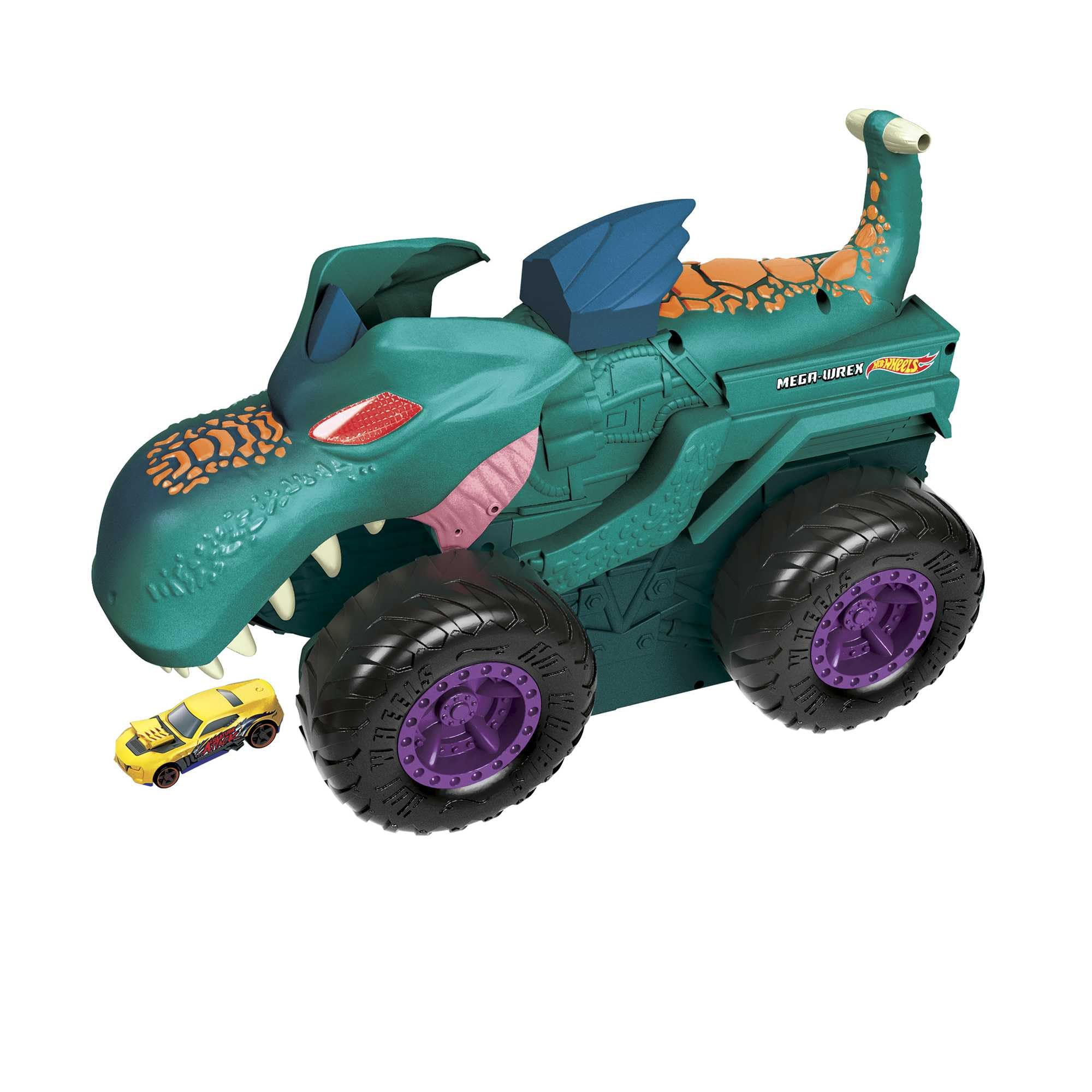 Hot Wheels - Veicolo Monster Trucks Mega Wrexdivora Veicoli, dai 3 Anni in Su, GYL13