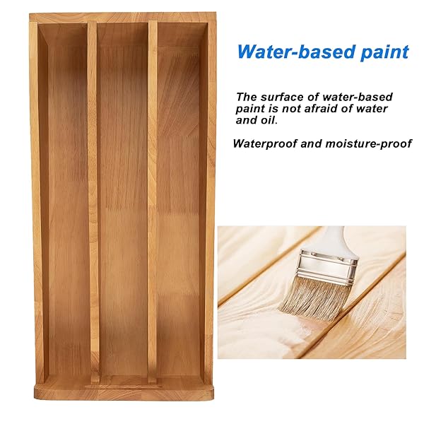 DINDON PULL OUT CABINET ORGANIZER FOR PANS, COOKIE SHEET, BAKEWARE, CUTTING BOARD, SLIDE OUT KITCHEN CABINET STORAGE ORGANIZER RACK, 10.5”W X 21″D X 7.5″H, WOOD