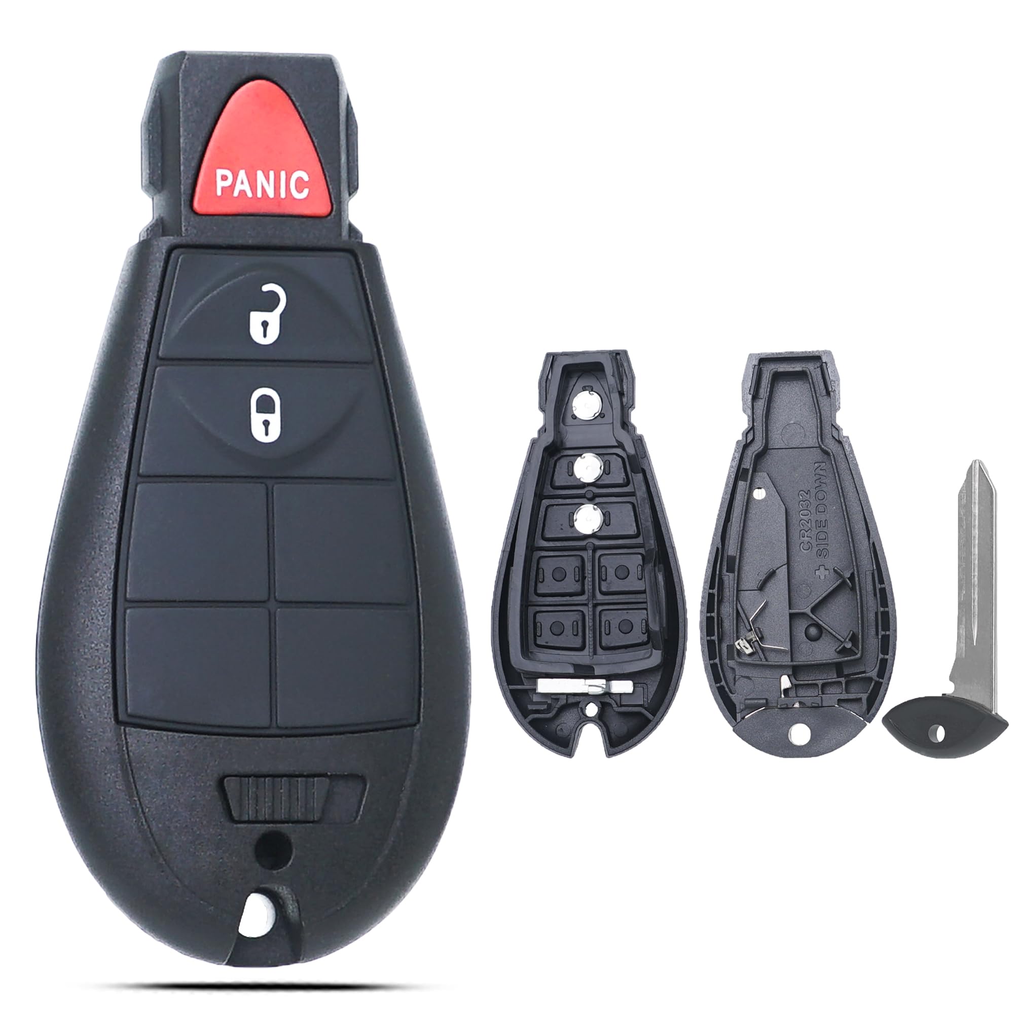 Photo 1 of SUPALAND Key Fob Shell Case Replacement Fits for Dodge RAM 1500 2500 3500 Grand Caravan Journey Durango Jeep Grand Cherokee 2010 2011 2012-2017 Keyless Entry Remote Control 3 Button Pad Cover