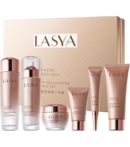 Double Glutathione Skin Care Set with Dark Spot Removal and Firming Properties, Whitening Treatment, 6-Piece Set : Beauty & Personal Care
