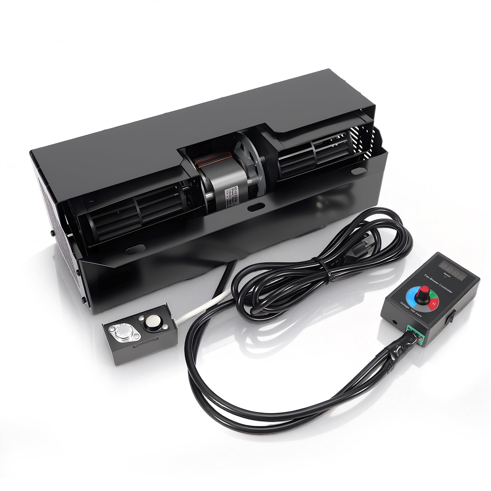 Photo 1 of VORGENS Fireplace Blower Kit BK-ACC, Fit for Quadra-Fire & Heatilator Wood Stove Blower Fan - Replaces 831-1701/831-1700 Fireplace Blower Fan Assembly w/Housing, Rheostat & Temperature Sensor