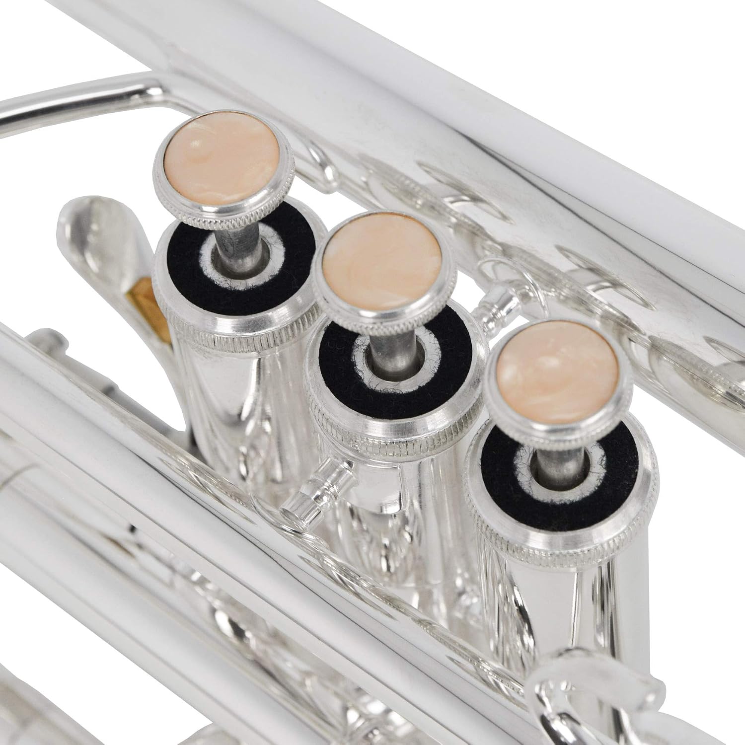 Montreux Concert Series Intermediate Advanced Bb Cornet with Premium Carry Case, Mouthpiece, Silver Plate Brass - Image 5