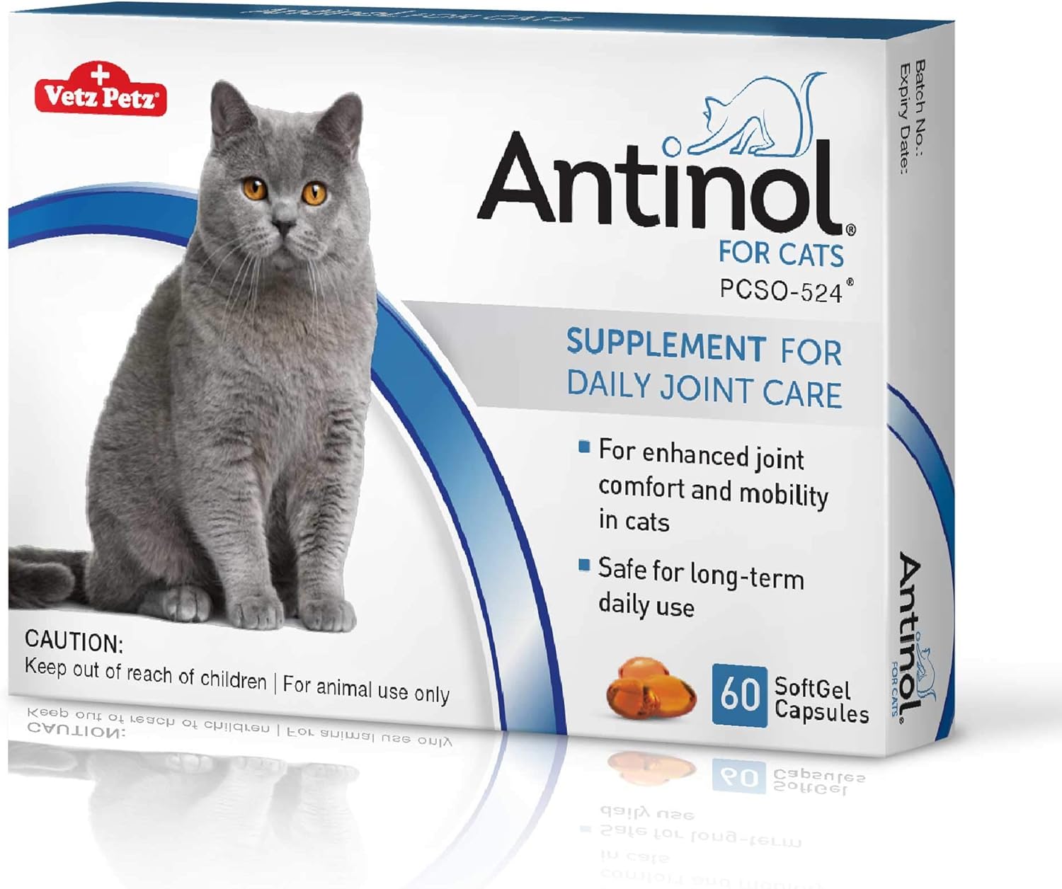 Vetz Petz Antinol Fur Katzen 60 Softgelcaps Amazon De Haustier