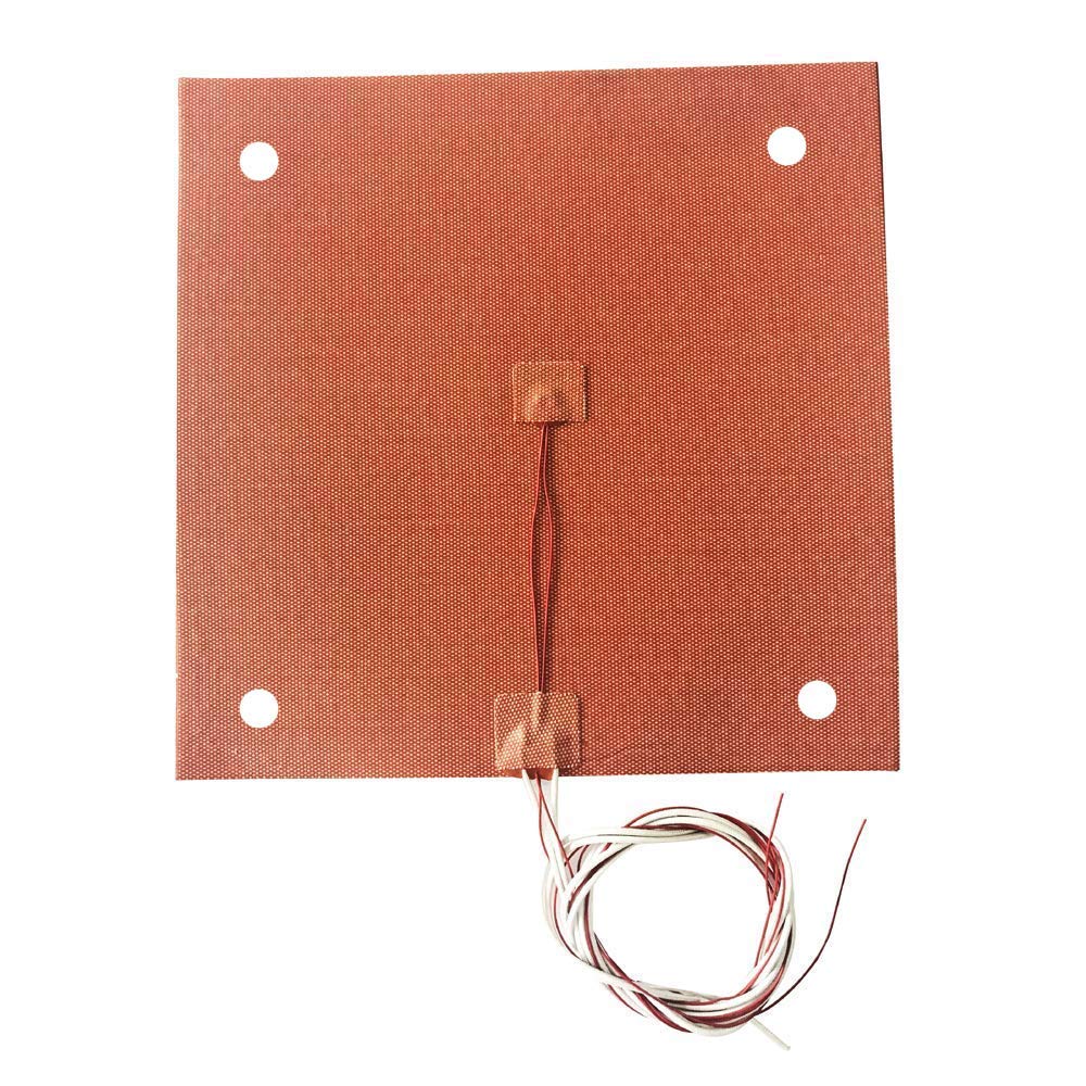 Photo 1 of High Temperature Ender 3 Pro Flexible 235x235mm Silicone Heater 120V Heated Bed Build Plate Adhesive Backing + Sensor for Creality Ender 3 V2 3S Ender 5 3D Printer (120V 500W)
