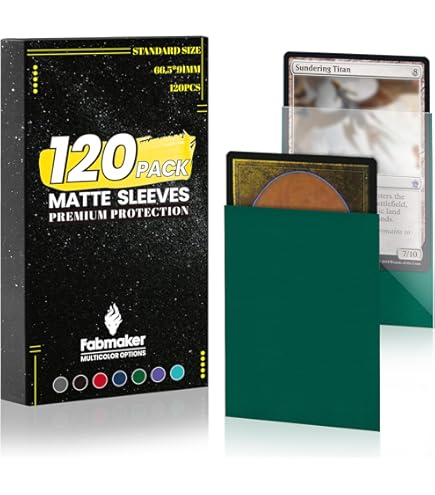 Amazon.com: 100 Count Green Card Sleeves, Matte Card Deck Card Protectors, Trading Card Fit for MTG, PKM, TCG and Sports Cards : Toys & Games