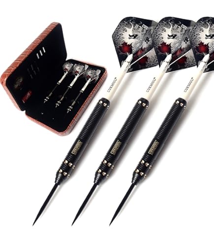 Amazon.com : CUESOUL 20 Grams Steel Tip Darts Set with Black