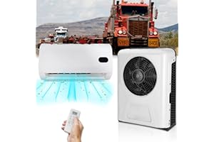 BAILIGO Truck 12V Air Conditioner 8000BTU Parking Split Mini AC Unit, 12 Volt DC Inverter Air Conditioner with with Brushless Motor, Quiet Fast Cooling 260 CFM For Semi-Truck Tractor Pickup Trailer Sleep Cab