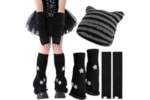 Jspupifip Y2K Leg Warmers for Women, Star Arm Warmers Streetwear Leg Cover Retro Stretchy Dance Accessories