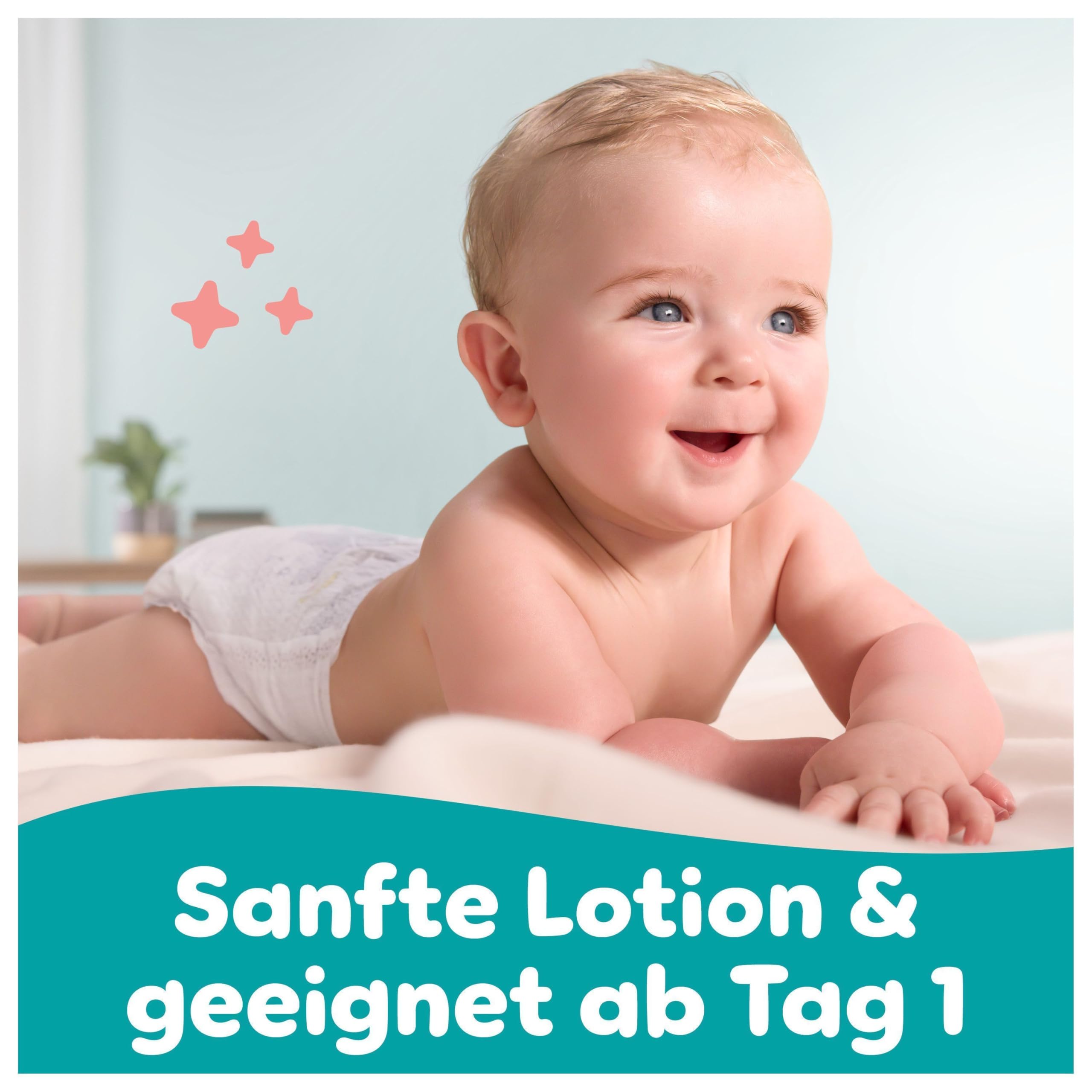 Pampers Sensitive Baby-Feuchttücher, 15 Packungen mit 80 Feuchttüchern,1200 Baby-Feuchttücher, 2-in-1 sanfte Reinigung & Hautschutz 6