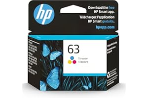 HP 63 Tri-Color Ink Cartridge Printers | Works with Printer Series: DeskJet 1112, 2130, 3630; Envy 4510, 4520; OfficeJet 3830, 4650, 5200 | Eligible for Instant Ink | F6U61AN