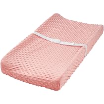 Housses De Matelas à Langer - Lot De 2 - Taille Standard (82x41 Cm) - Coton Doux - Élastique 360° - Abricot Rose - 2