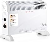 DONYER POWER Convector Radiator Heater 2000W White Adjustable Thermostat Free