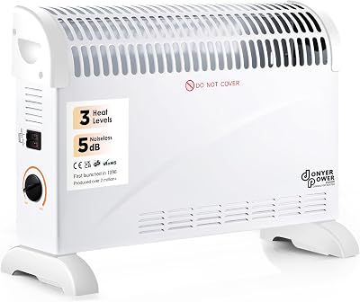 DONYER POWER Convector Radiator Heater 2000W White Adjustable Thermostat Free