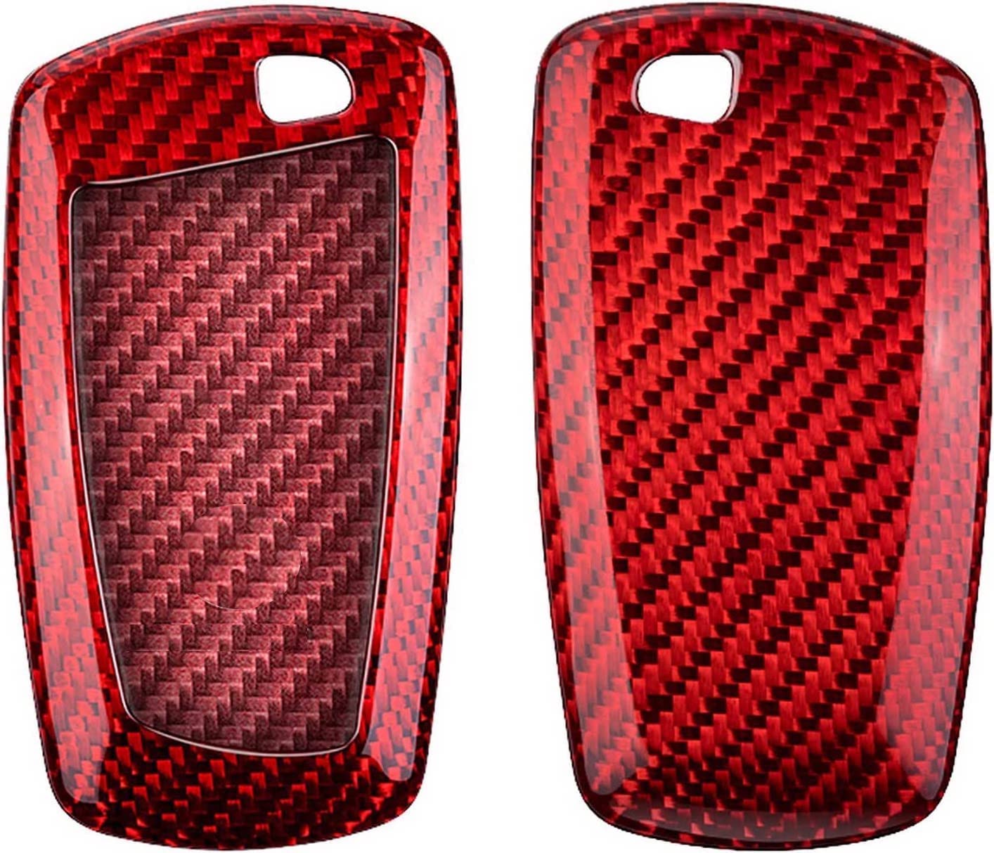 Nordecco 100% REAL CARBON FIBRE PROTECTIVE CASE 3/4 BUTTON SMART KEY FOB COMPATIBLE WITH BMW F30 RED F12 F13 F20/52 F22 F30 F31 F32 F33 F34 F35 F36 F84 G31