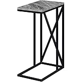 Convenience Concepts Tucson C End Table, Gray Marble/Black