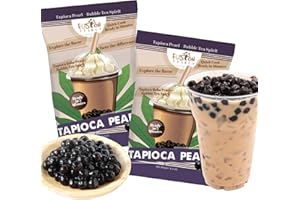 Fusion Select Tapioca Pearl - Brown Sugar Flavor Quick Cook Tapioca, DIY Boba for Boba Tea Ready in 5 Minutes, Boba pearls, Bubble Tea Pearl s, Milk Tea Toppings (2 Packs)