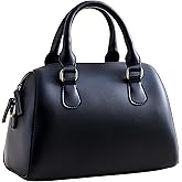 SUNLIGHT LEAVES Vegan Leather Boston Bag For Women Vintage Top Handle Satchel Retro Purse Classic Simple Shoulder Handbag