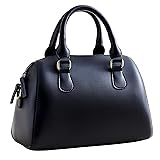 Vintage Vegan Leather Boston Bag for Women