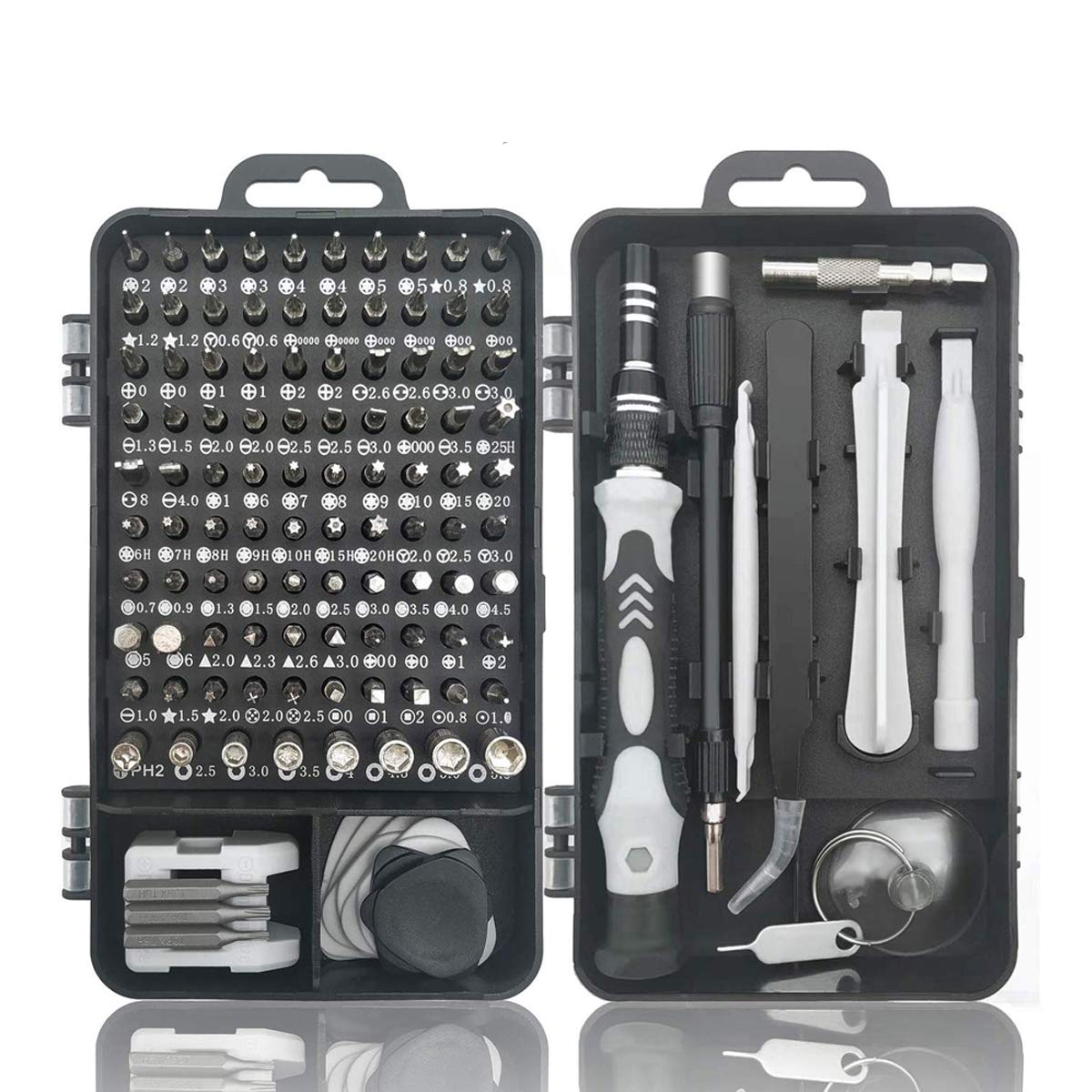 Padarsey Precision Screwdriver Set 115 in 1 Repair Tools Kit with Magnetic Driver Kit,Electronics Precision Screwdriver Set with Portable Bag for Repair Computer, Cell Phone, PC, iPhone,Lap Black