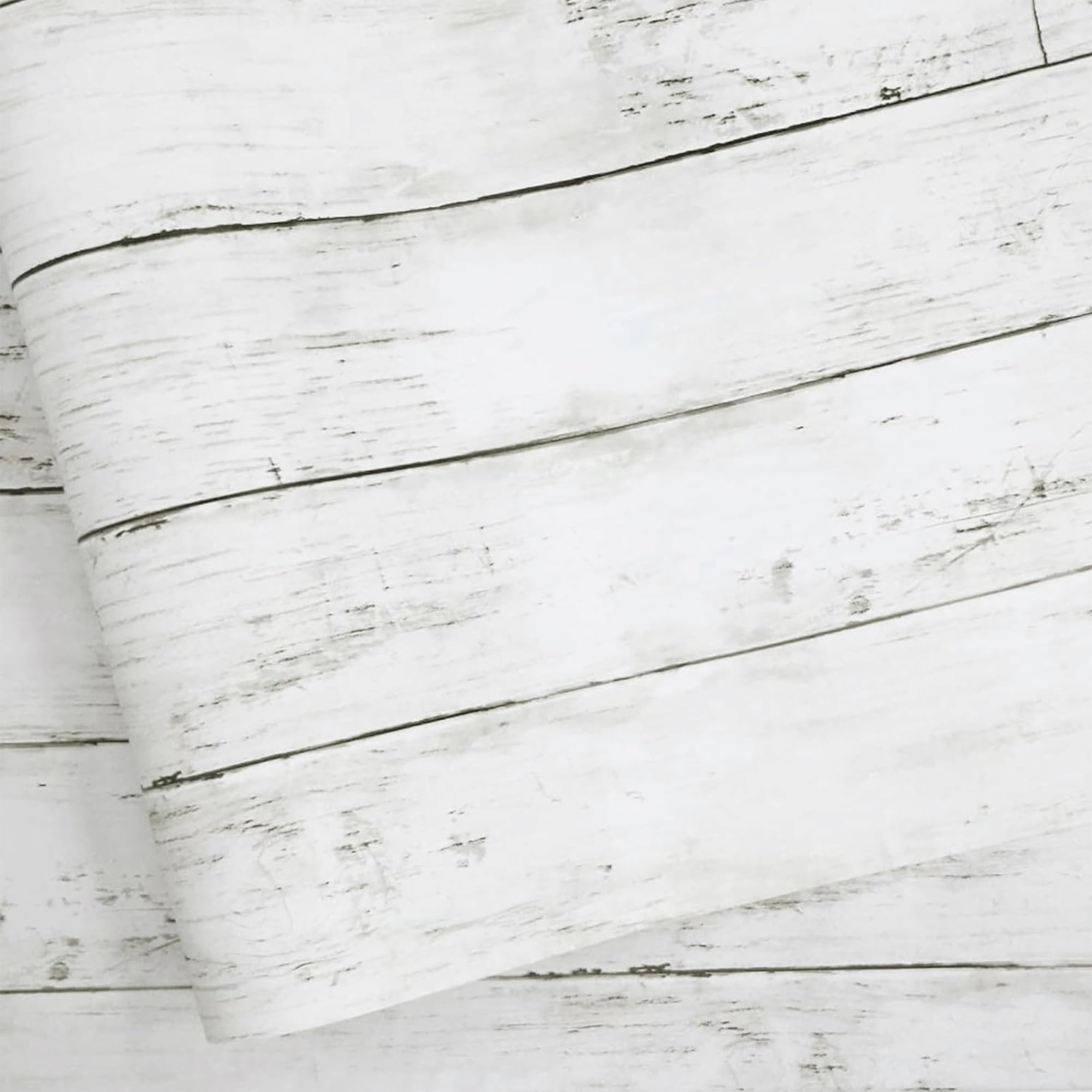 Photo 1 of Abyssaly Peel and Stick Wallpaper 17.7" X 118" White Gray Wood Shiplap Contact Paper Self-Adhesive Removable Decorative Wall Covering Vintage Wood Plank Film for Home Decoration