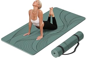 PAIDU Large Yoga Mat-72’x36’x0.4’ Extra Width ＆ Thick,Comfortable,Non-Slip Exercise Mat-Works Great on All Floor for Stretching,Yoga Studio,Gym or Home Workouts