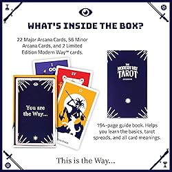 Modern Tarot Card Deck with 194-Page Guidebook and