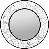 Varaluz Lighting 380MI30AMBFG Estela - Round Wall Mirror in Industrial Style-30 Inches Tall and 30 Inches Wide