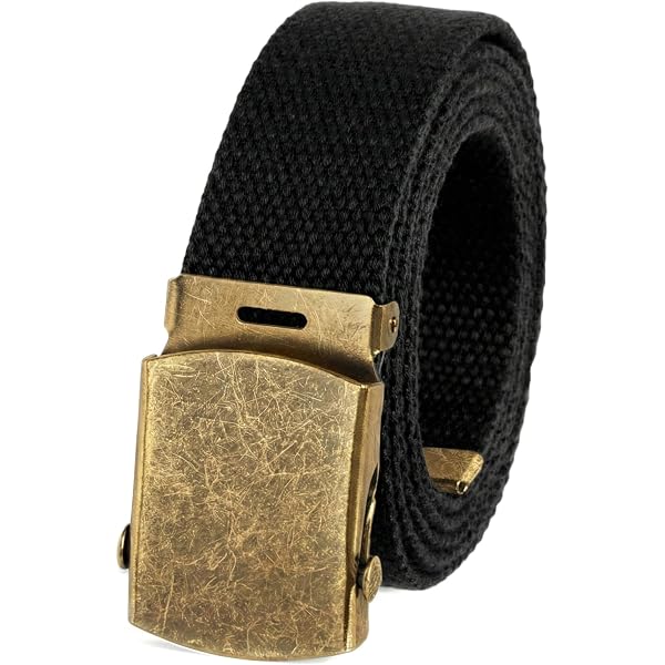 Amazon.com: Proper Materials Kids Canvas Web Belt Flat Black