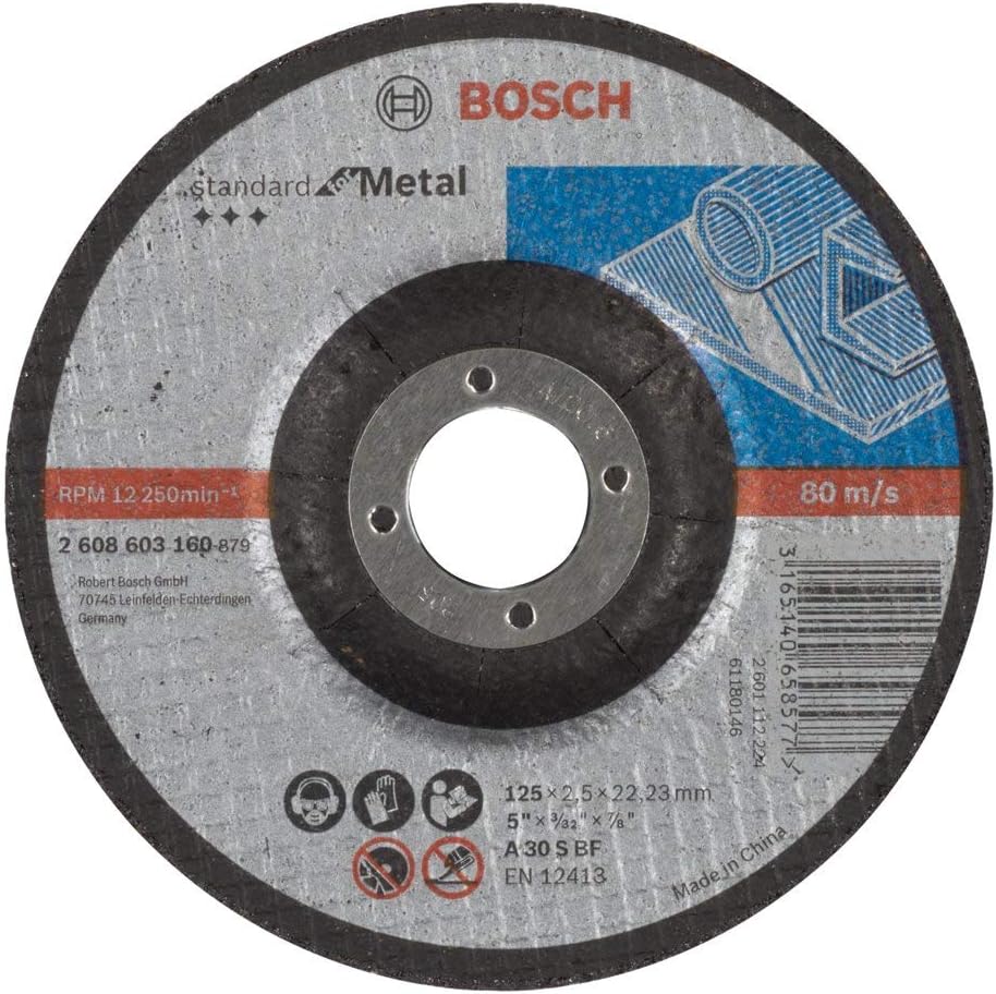 Bosch 1x PRO Metal Longlife Cutting Disc for Small Angle Grinder and Bore 22.23 mm (for Steel diameter 125 mm