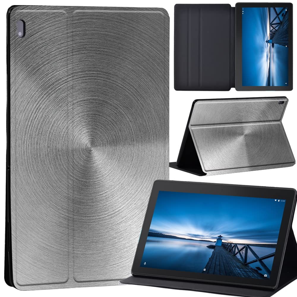 Cartoon Case for Lenovo Tab M10 TB-X605F/ TB-X605L/ TB-X505F/ TB-X505L - Leather Tri-Fold Stand Cover Case for Lenovo Tab M10 10.1-Inch Tablet (steel)