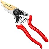 Haus &amp; Garten EnduroPRO Ergonomic Bypass Pruners - Professional Titanium Garden Shears - Heavy Duty Hand Pruning Scissor, Tree Trimmer, Gardening Tool, Branch, Hedge, Rose, Shrub &amp; Bush Clippers