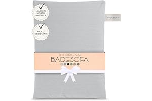 BADESOFA® Luxury Seat Cushion for Bath | Premium-Quality Materials | Comfortable & Quick-Drying | Washable Bath Pillow in Grey | Home Spa | Suitable for Bathtub, Steam Sauna & Hot Tub