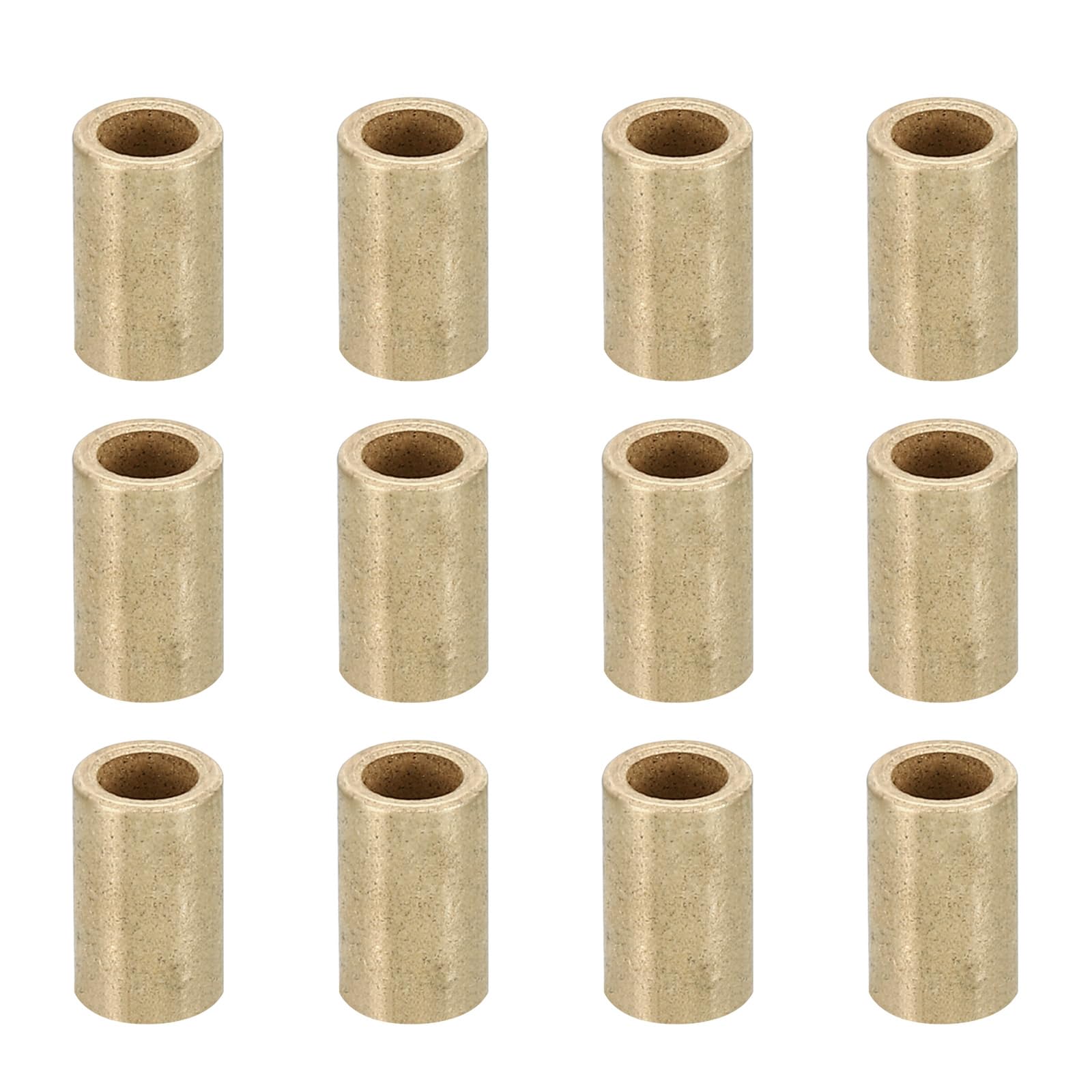 PATIKIL M4 Brass Spacers, 12 Pcs Metal Spacer Brass 4mm ID x 6mm OD x 10mm L Brass Spacers Screw Standoff for 5/32 Inch or M4 Screw — image 1