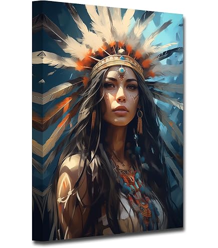 Amazon.com: Vintage Metal Signs - Native American Indian Girl