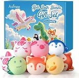 Aofmee Bath Bombs for Kids 12 Pcs Animal Shapes Natural Fragrances Gift Set