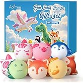 Aofmee Bath Bombs for Kids, 12 Pcs Kids Bath Bombs with Essential Oil, 6 Animal Shapes and Fruity Aroma, Natural Organic Spa Gift Set for Boys Girls, Birthday Christmas Halloween