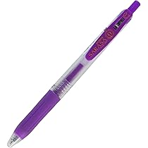 ぺんページ Amazon.com: Zebra Sarasa Clip Pen 0.3 mm, Purple (JJH15-PU