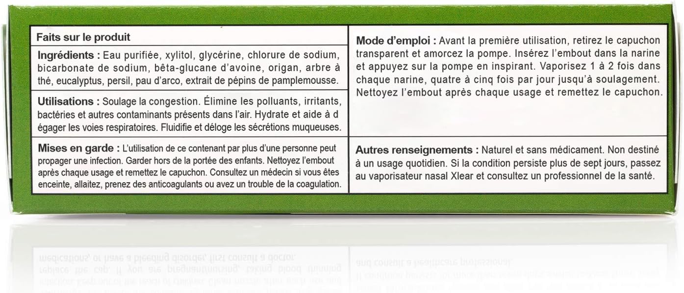 Xlear Rescue Natural Nasal Spray with Xylitol, Oregano and Tea Tree, 1.5 fl oz (Pack of 1)