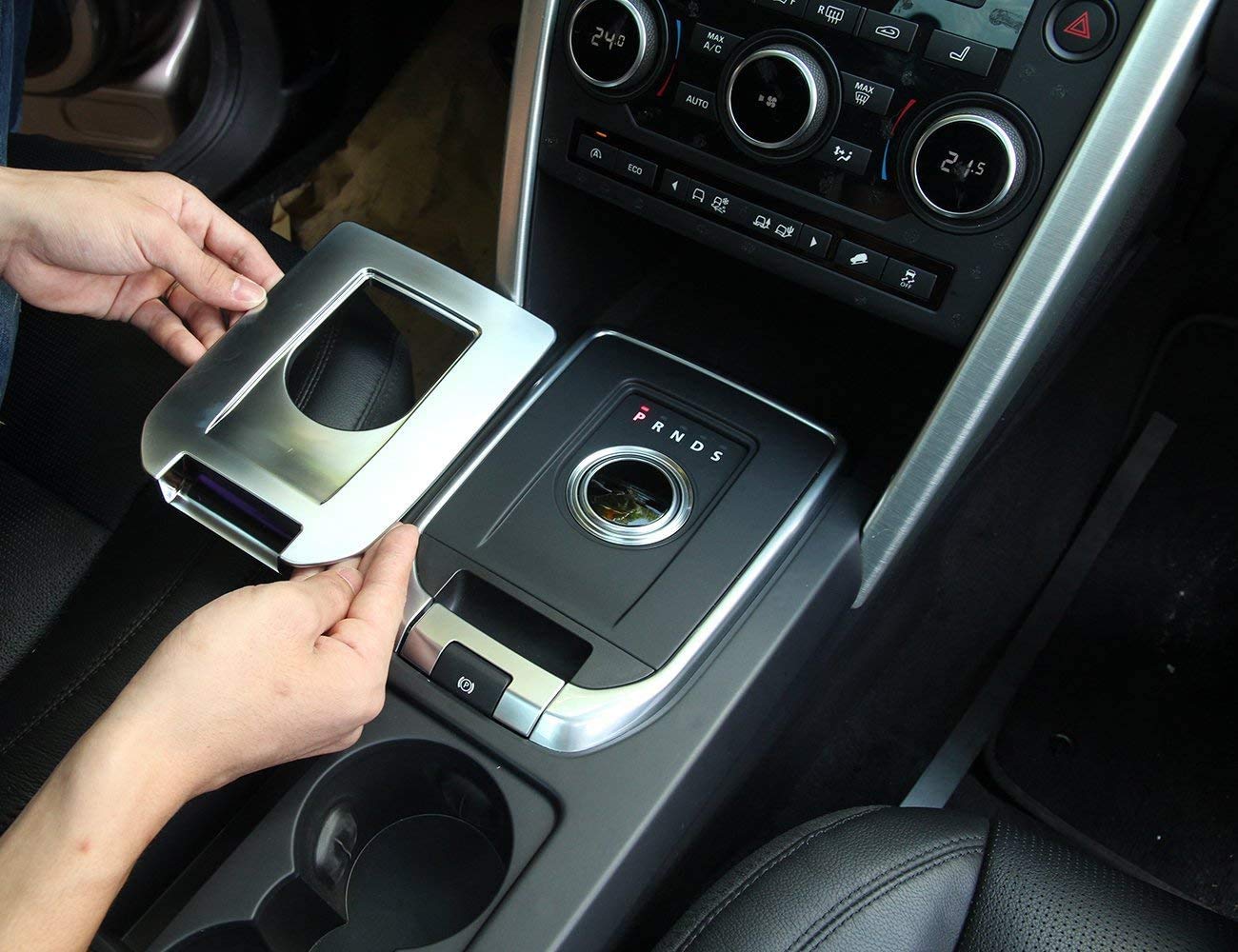 YIWANG ABS Car Interior Gear Shift Panel Cover Trim 1pc for Discovery Sport 2015-2018 Car Accessories (Silver)